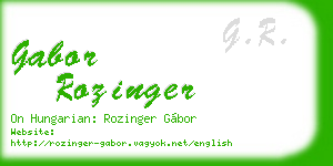 gabor rozinger business card
